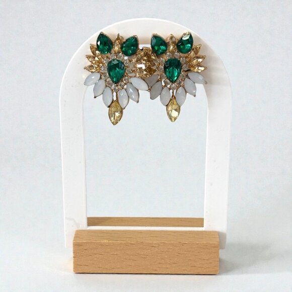 Elegant Emerald Night Out Stud Earrings - Picture 1 of 7
